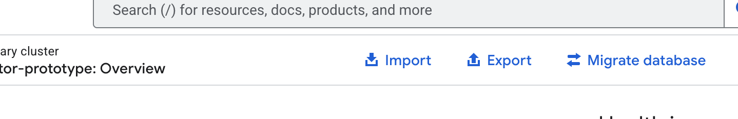 import on the overview page